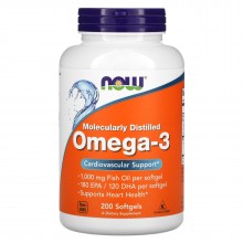 NOW Omega-3 1000 mg, 200 softgels.